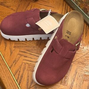 Papillio Maroon Slip-On Shoes